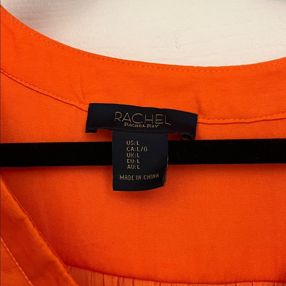 Rachel Zoe Vibrant Orange V-Neck Camisole - Picture 3 of 4